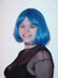 Cutie in blue wig